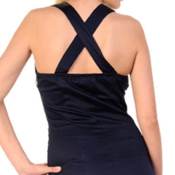 Dancing Days Banned Apparel Retro Nautical Sailor Pencil Dress Navy Blue XS - Picture 3 of 12